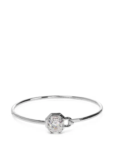 Kate Spade Crystal-embellished Bangle In Silver