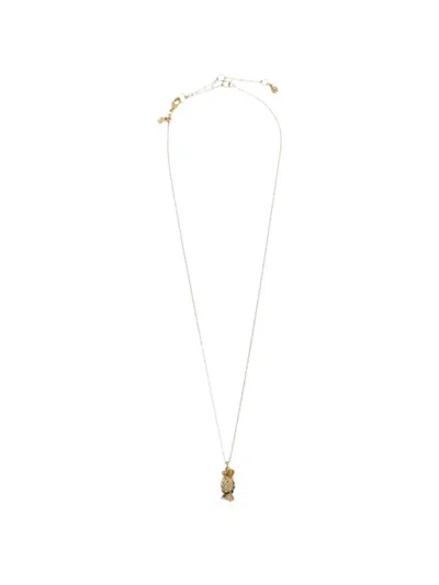 Kate Spade Crystal-embellished Candy-pendant Necklace In Gold