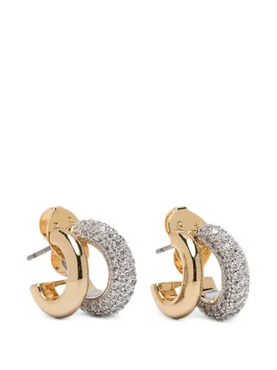 Kate Spade Crystal-embellished Huggie Earrings In Multi