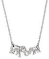 Kate Spade Cubic Zirconia Dear Mom Pendant Necklace In Metallic