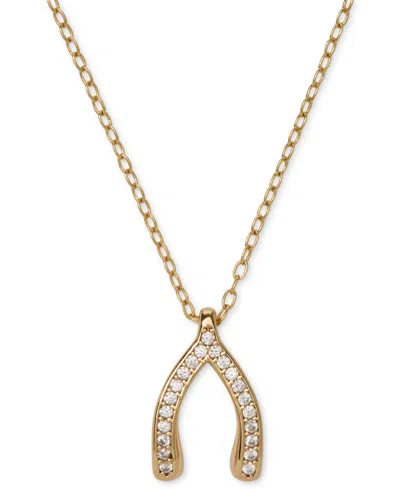 Kate Spade Cubic Zirconia Dream Big Pendant Necklace In Gold
