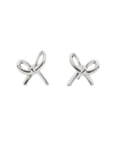 Kate Spade Cubic Zirconia Girlie Pearlie Mini Bow Stud Earrings (also Available In Silver-tone) In Orange