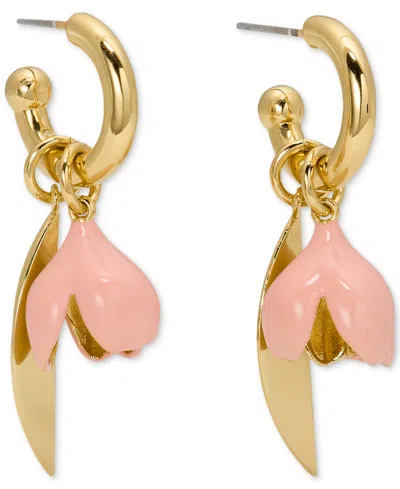 Kate Spade Cubic Zirconia Golden Bloom Drop Earrings In Red