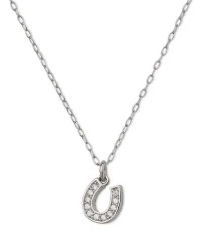 Kate Spade Cubic Zirconia Lucky You Pendant Necklace In Silver
