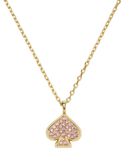 Kate Spade Cubic Zirconia Pave Mini Pendant Necklace In Gold