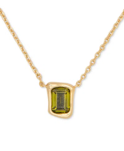 Kate Spade Cubic Zirconia Pendant Necklace, 16" + 3" Extender In Gold