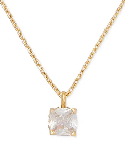 Kate Spade Cubic Zirconia Square Pendant Necklace, 16" + 3" Extender In Multi