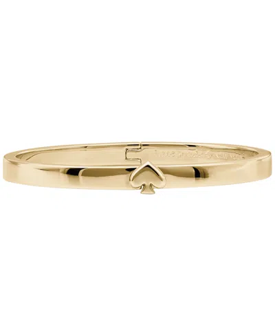 Kate Spade Cubic Zirconia Thin Metal Bangle Bracelet In Gold
