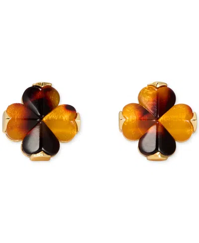 KATE SPADE CUBIC ZIRCONIA TORTOISE FLOWER STUD EARRINGS