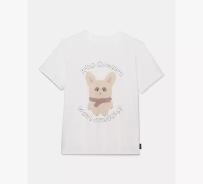 Kate Spade Cuddle Monster Tee In White