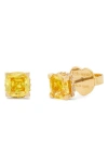 Kate Spade Women's Goldtone Or Silvertone Cubic Zirconia Stud Earrings In Yellow Gold