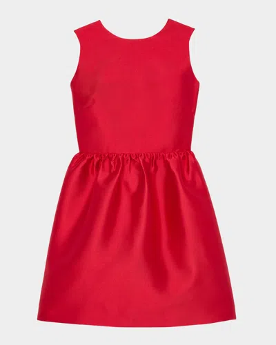 Kate Spade Cutout Bow-back Mikado Mini Dress In Flag Red