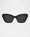 Kate Spade New York Daina 51mm Gradient Cat Eye Sunglasses In Black