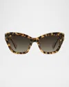 Kate Spade New York Daina 51mm Gradient Cat Eye Sunglasses In Havana