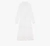 Kate Spade Daisy Eyelet Long Sleeve Shirt Dress In White