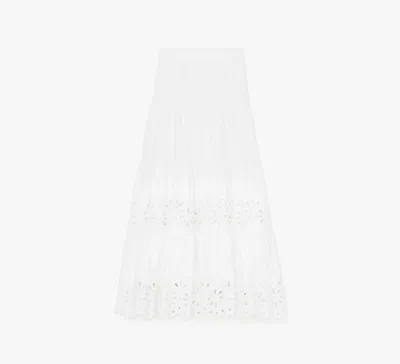 Kate Spade Daisy Eyelet Tiered Maxi Skirt