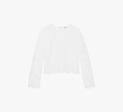 Kate Spade Daisy Lace Top In Fresh White