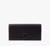 Kate Spade Dakota Flap Continental Wallet In Black