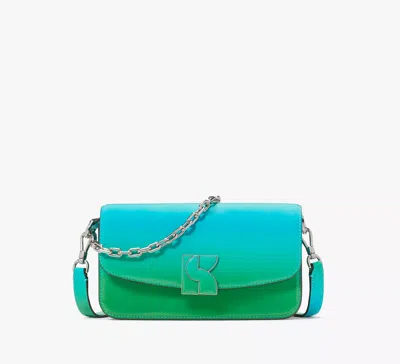 Kate Spade Dakota Ombre Patent Leather Small Crossbody In Mint Liqueur