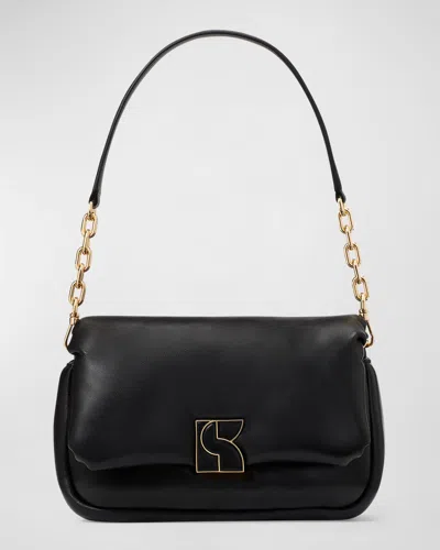Kate Spade Dakota Puffy Smooth Leather Crossbody Bag In Black