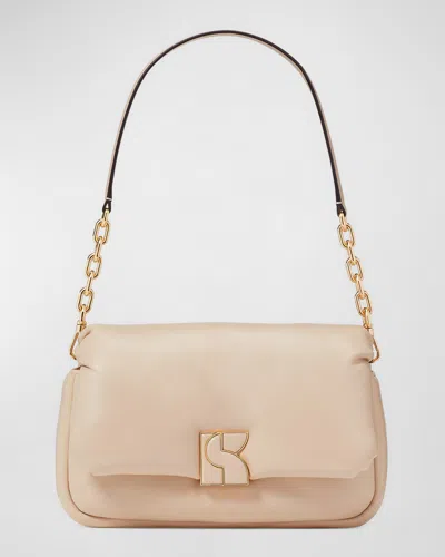 Kate Spade Dakota Puffy Smooth Leather Crossbody Bag In Feather