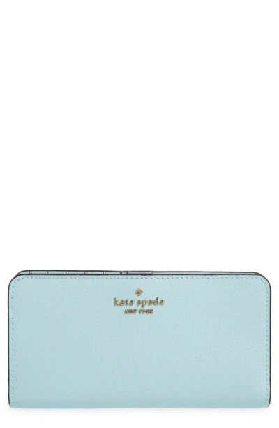 Kate Spade Darcy Large Slim Bifold Wallet In Dewy Blue