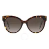 Kate Spade Dark Brown Gradient Butterfly Ladies Sunglasses Aubriella/g/s Ha 55