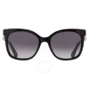Kate Spade Dark Gray Gradient Square Ladies Sunglasses Kiya/s 0807/9o 53 In Black / Dark / Gray