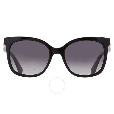 Kate Spade Dark Gray Gradient Square Ladies Sunglasses Kiya/s 0807/9o 53 In Black