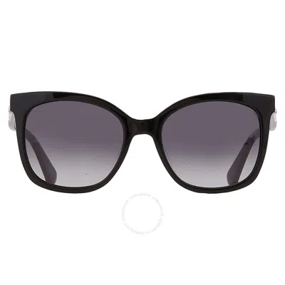 Kate Spade Dark Gray Gradient Square Ladies Sunglasses Kiya/s 0807/9o 53 In Black / Dark / Gray