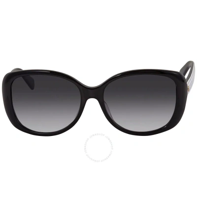 Kate Spade Dark Grey Gradient Rectangular Ladies Sunglasses Amberlyn/f/s 0807/9o 57 In Black