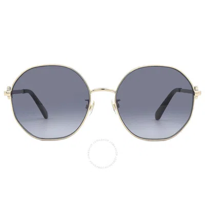 Kate Spade Dark Grey Shaded Round Ladies Sunglasses Venus/f/s 0rhl/9o 56 In Gray