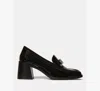 Kate Spade Deco Bow Heeled Loafer In Black