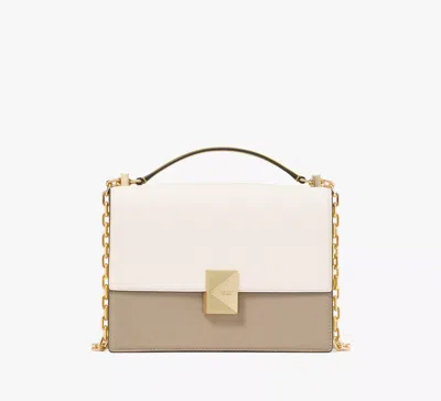 Kate Spade Deco Color-blocked Chain Shoulder Bag In Tigers Eye