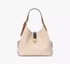 Kate Spade New York Deco Color Blocked Pebbled Leather Small Crossbody Tote In Milk White