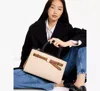 Kate Spade Deco Colorblocked Medium Satchel In Milk White