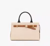 Kate Spade Deco Colorblocked Medium Satchel In Milk White