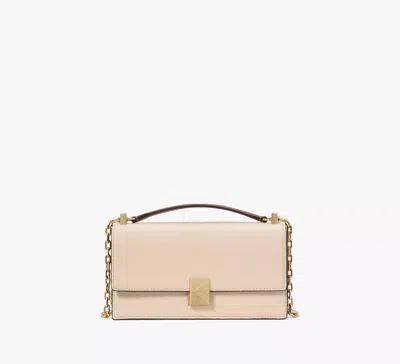 Kate Spade Deco Colorblocked Mini Flap Chain Crossbody In Neutral