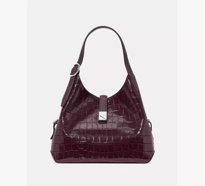 Kate Spade Deco Croc Embossed Crossbody Tote In Purple