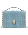 Kate Spade Deco Denim Chain Leather Shoulder Bag