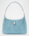 Kate Spade Deco Denim Suede Hobo Bag