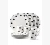 Kate Spade Deco Dot 12 Piece Dinnerware Set In White