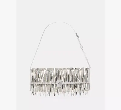 Kate Spade Deco Embellished Soft Mini Shoulder In Silver