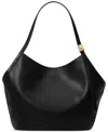 Kate Spade Deco Extra Large Fine Grain Leather Tulip Tote In Black