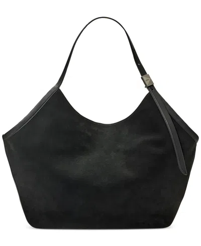 Kate Spade Deco Extra Large Suede Tulip Tote In Black