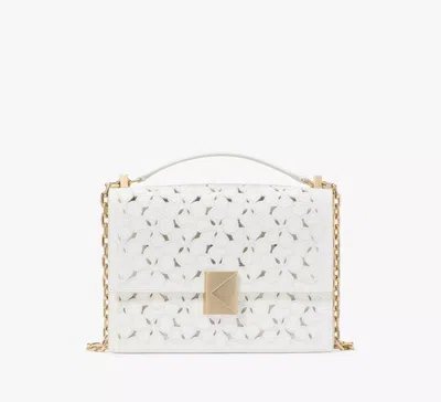 Kate Spade Deco Eyelet Chain Shoulder Bag In True White