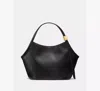 Kate Spade Deco Fine Grain Leather Small Tulip Tote In Black