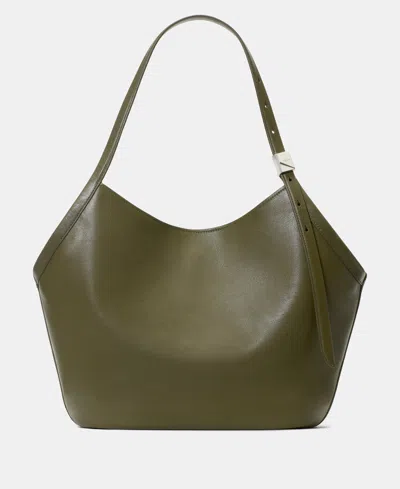Kate Spade Deco Fine Grain Leather Tulip Tote Bag In Green
