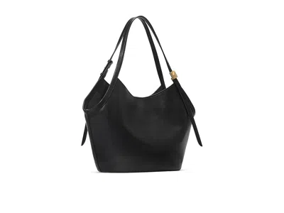 Kate Spade Deco Fine Grain Leather Tulip Tote Tote Handbags Black: One Size