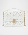 Kate Spade New York Deco Eyelet Leather Convertible Crossbody Bag In True White